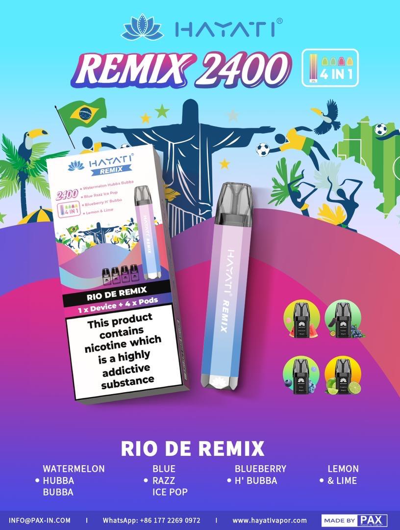 Hayati Remix 2400 Puffs 4 in 1 Disposable Vape (Box of 5)