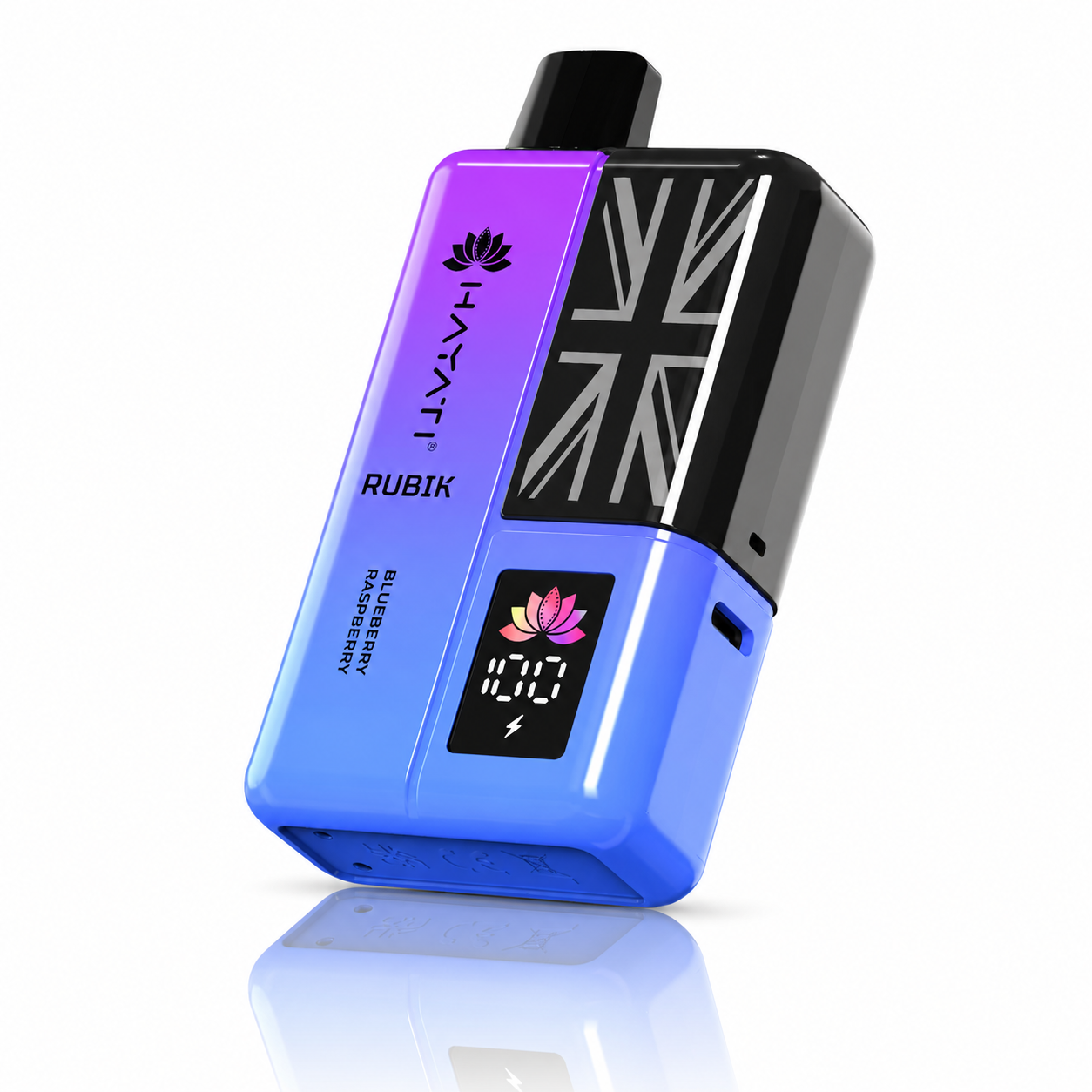 Hayati Rubik Rechargeable Vape Device Hardware on Pure White Background.