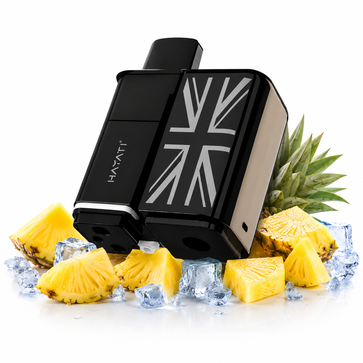 Hayati Rubik Replacement Pods – Refillable Vape Pod Cartridges on a pure White Background.