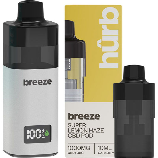 Hûrb Breeze 1000mg CBD+CBG Rechargeable Vape 10ml