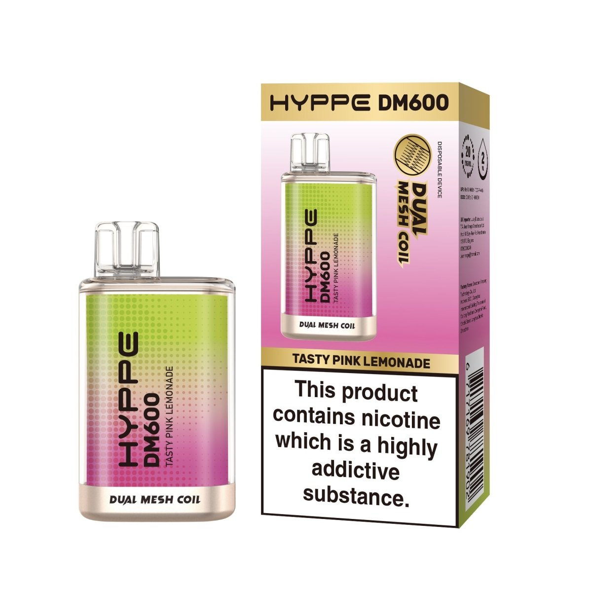 Hyppe DM600 Crystal Disposable Vape Pod (BOX OF 10)