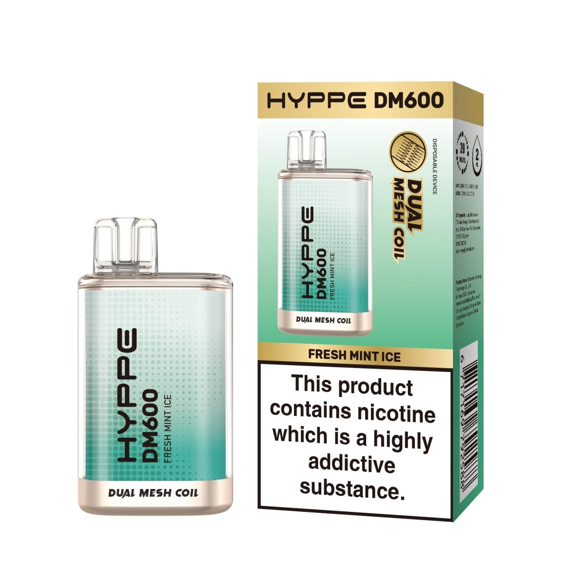 Hyppe DM600 Crystal Disposable Vape Pod (BOX OF 10)