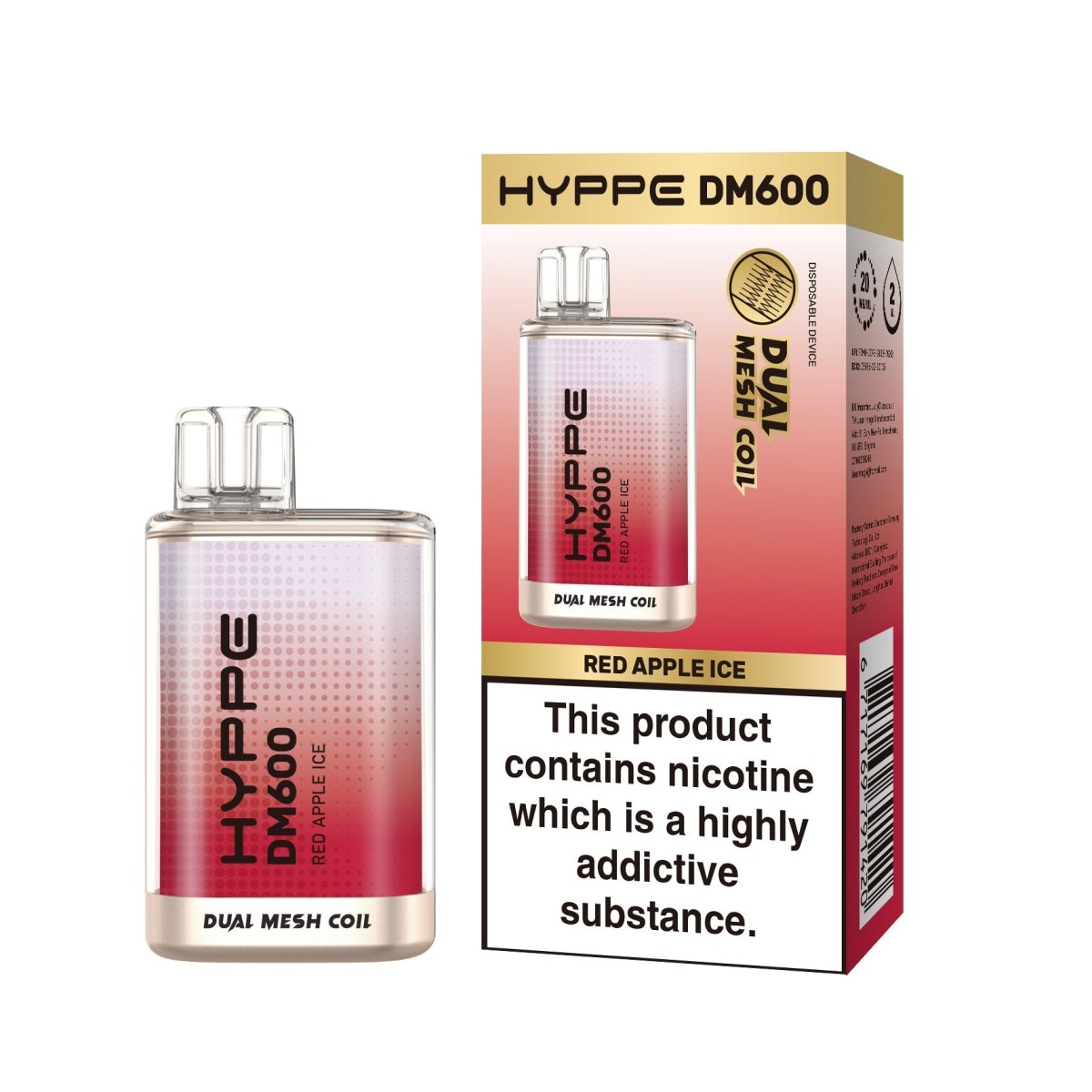 Hyppe DM600 Crystal Disposable Vape Pod (BOX OF 10)