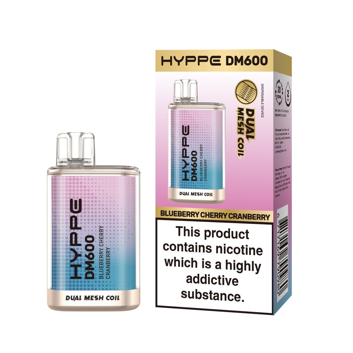 Hyppe DM600 Crystal Disposable Vape Pod (BOX OF 10)