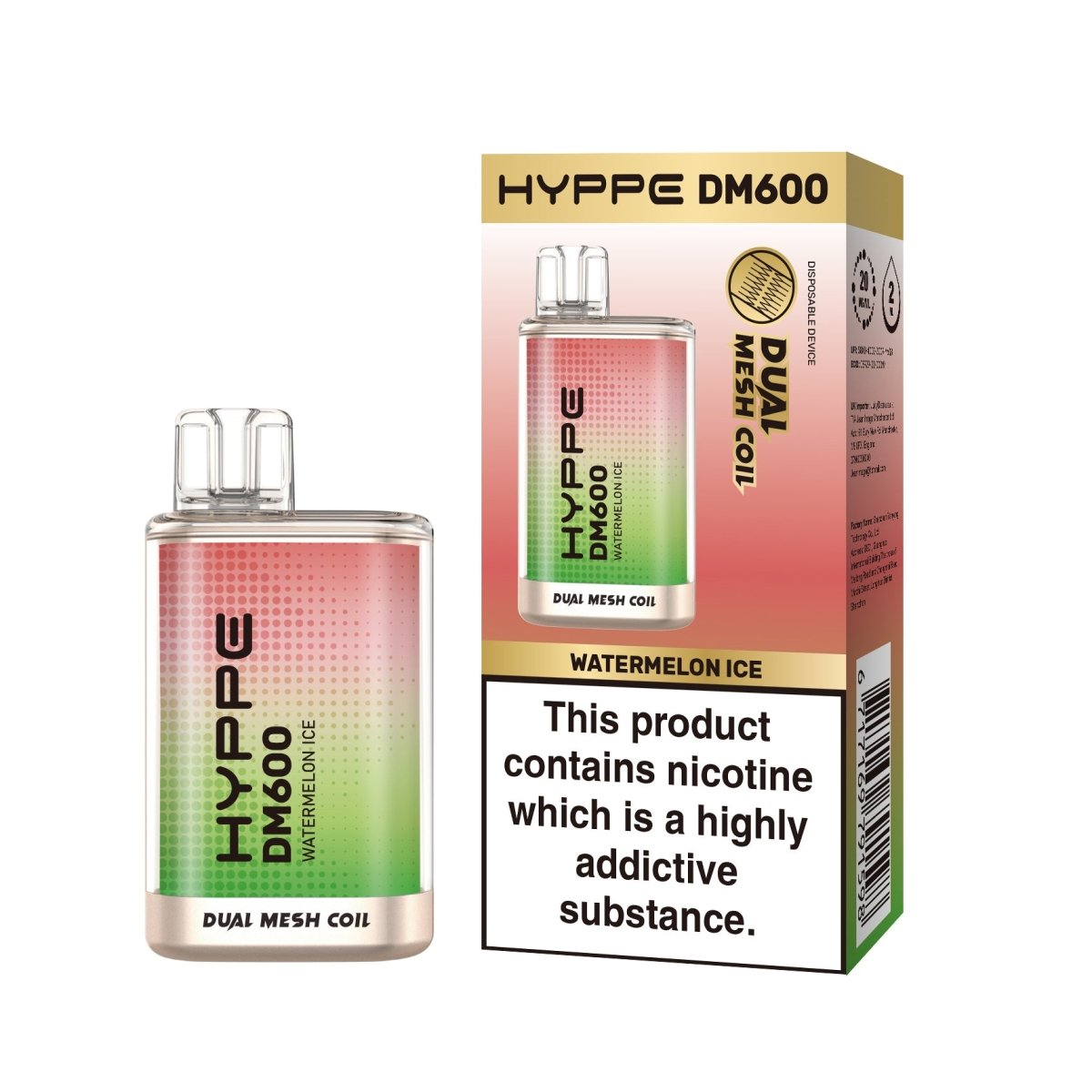 Hyppe DM600 Crystal Disposable Vape Pod (BOX OF 10)