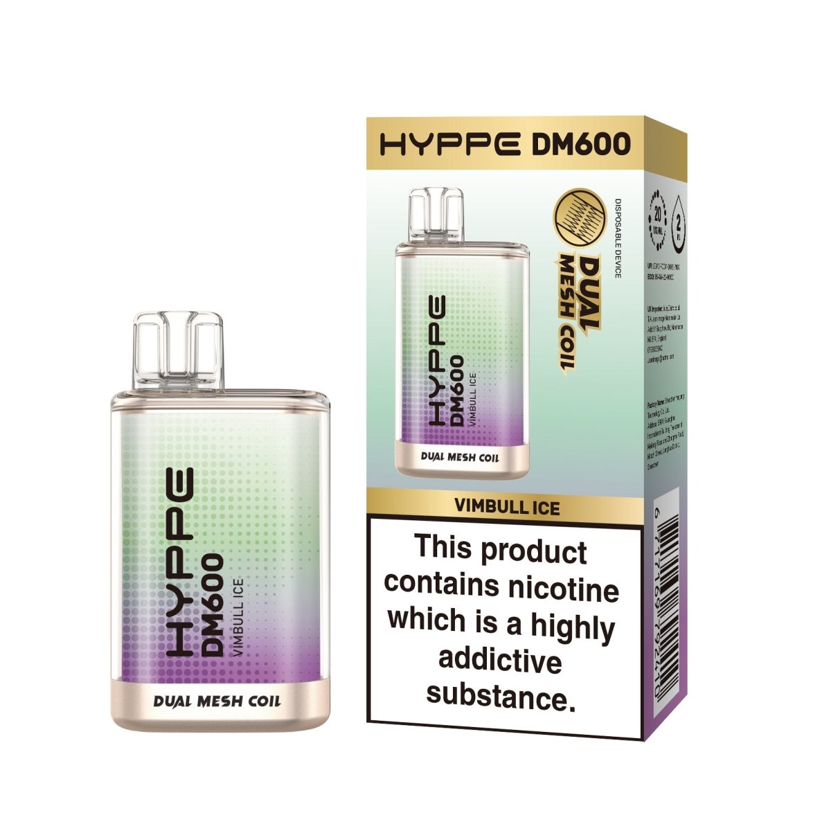 Hyppe DM600 Crystal Disposable Vape Pod (BOX OF 10)