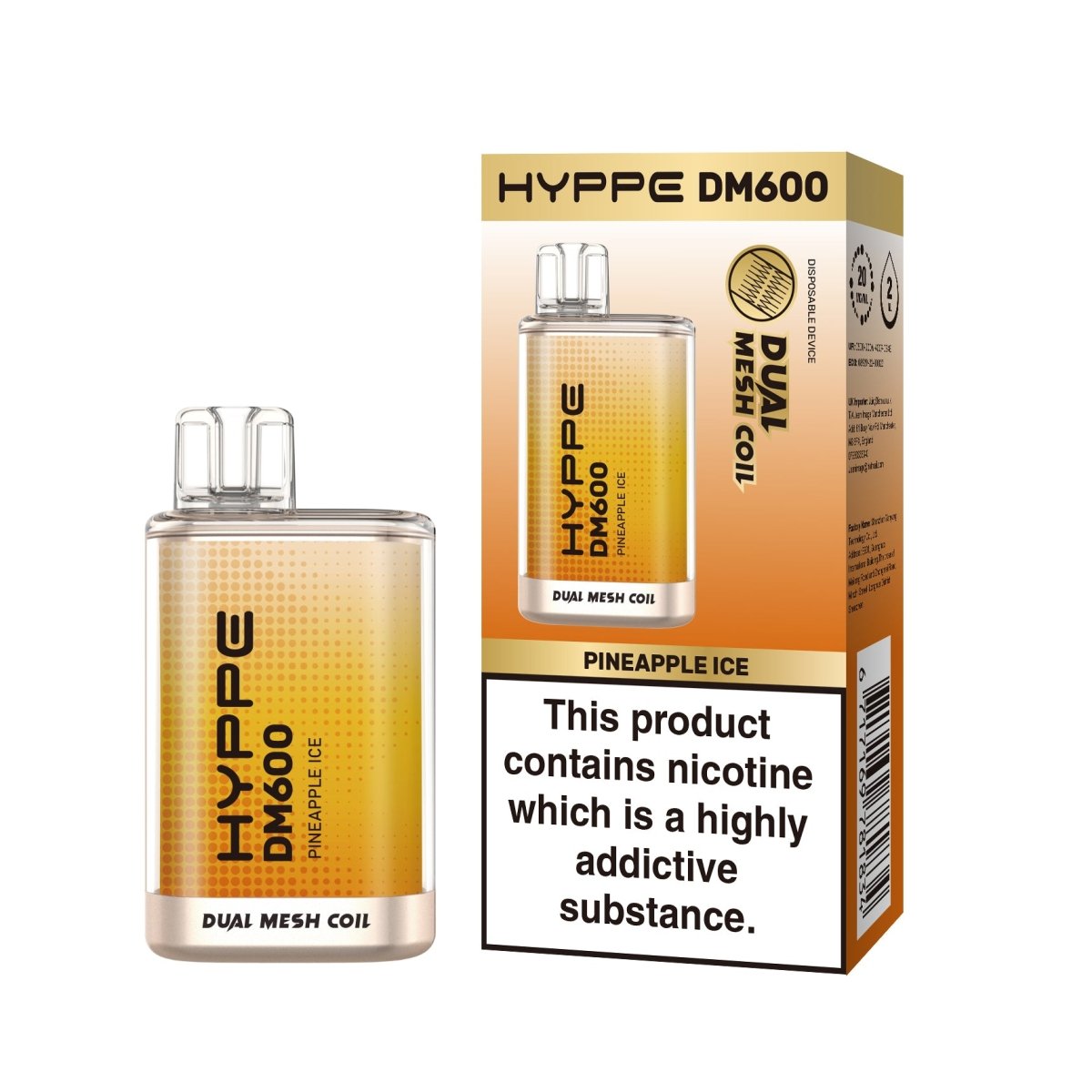 Hyppe DM600 Crystal Disposable Vape Pod (BOX OF 10)