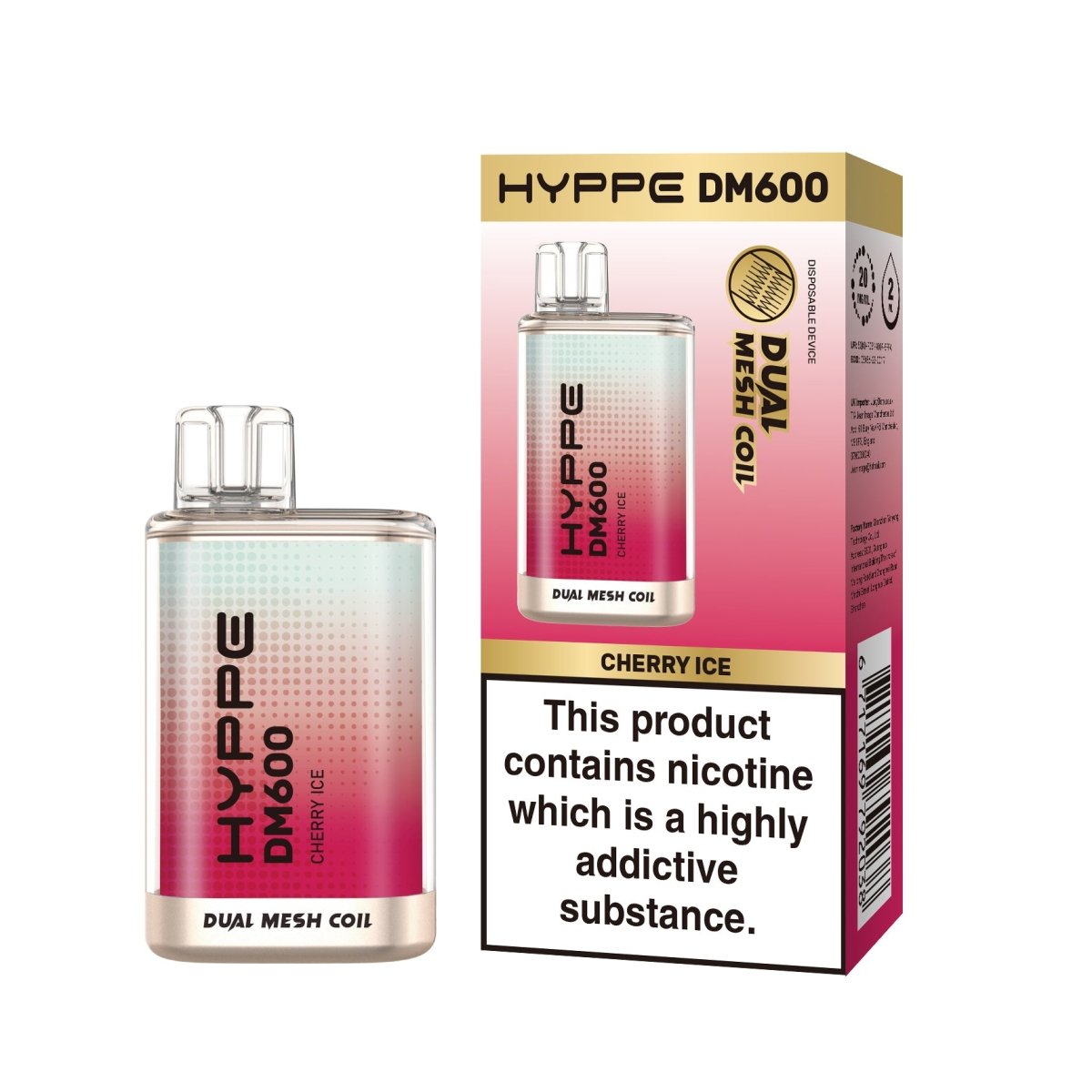 Hyppe DM600 Crystal Disposable Vape Pod (BOX OF 10)