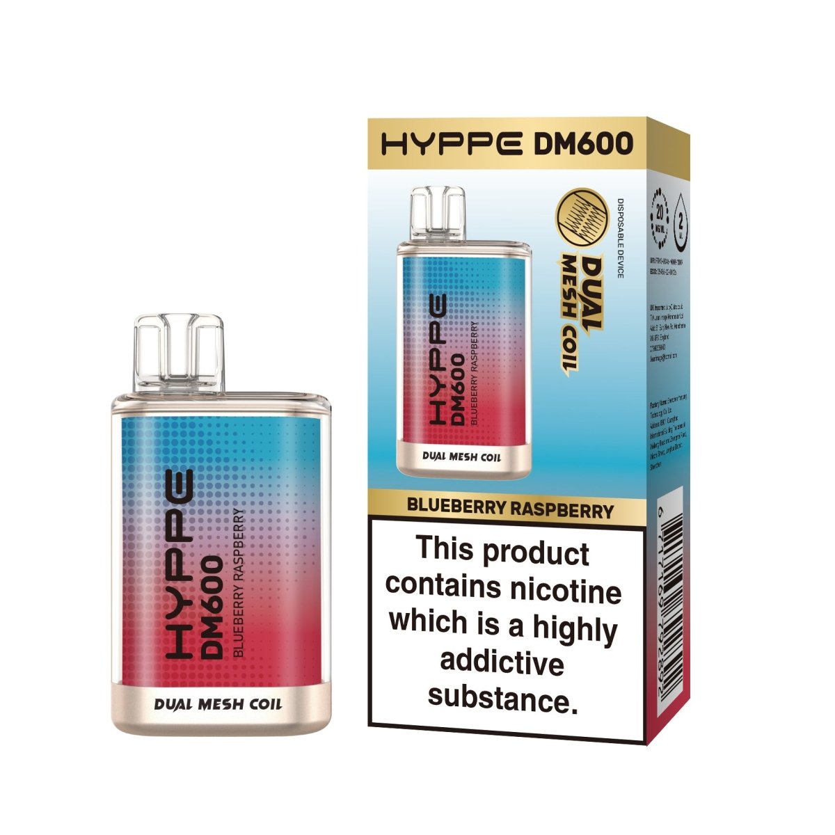 Hyppe DM600 Crystal Disposable Vape Pod (BOX OF 10)