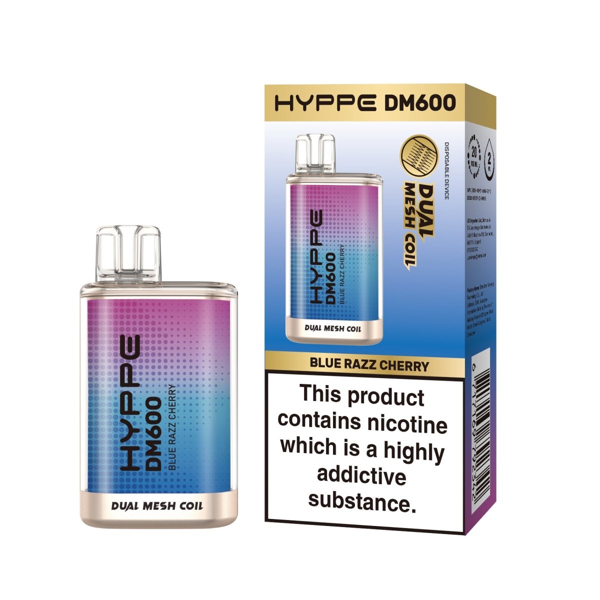 Hyppe DM600 Crystal Disposable Vape Pod (BOX OF 10)