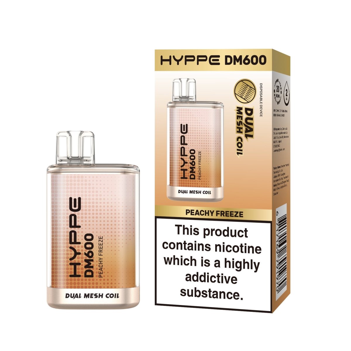 Hyppe DM600 Crystal Disposable Vape Pod (BOX OF 10)