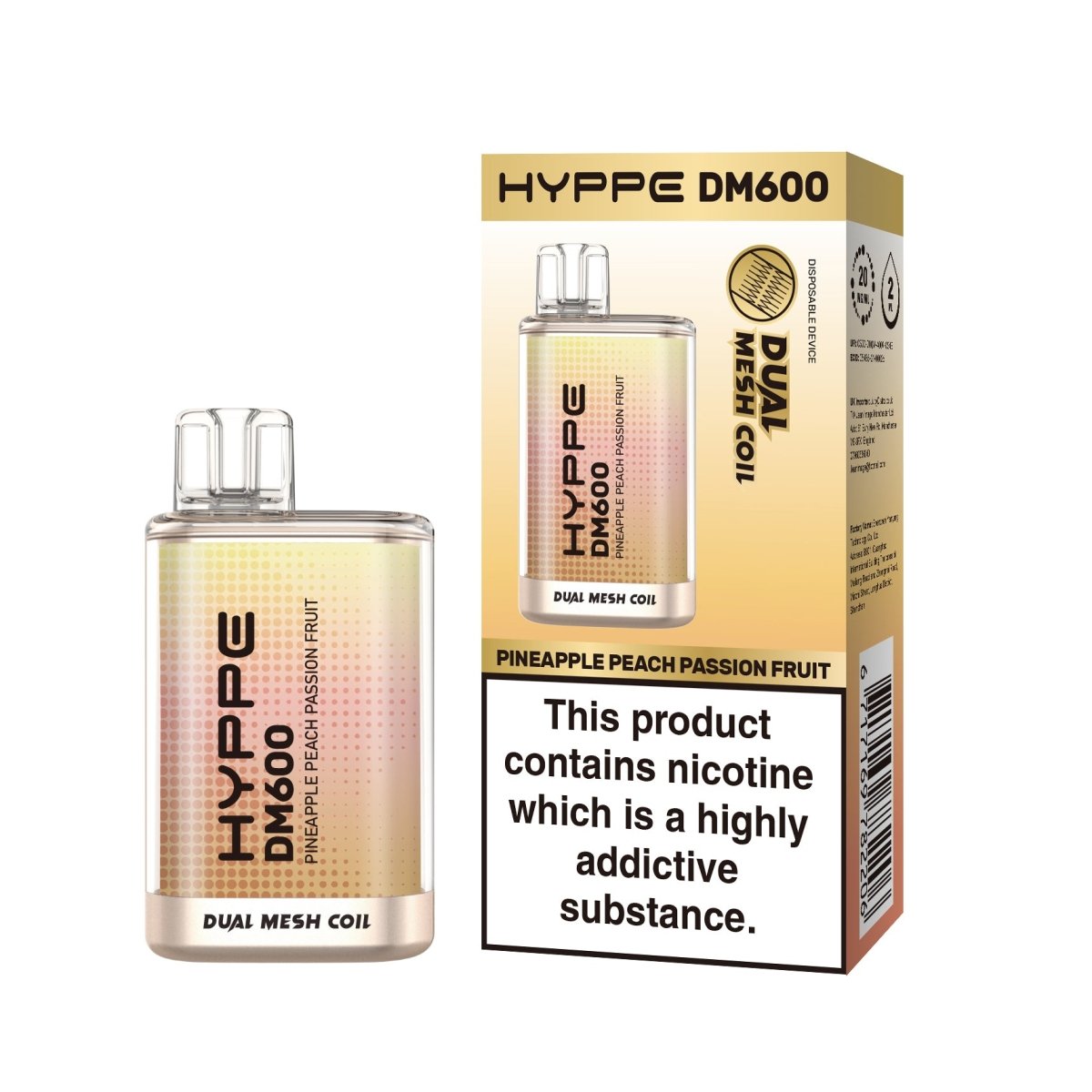 Hyppe DM600 Crystal Disposable Vape Pod (BOX OF 10)