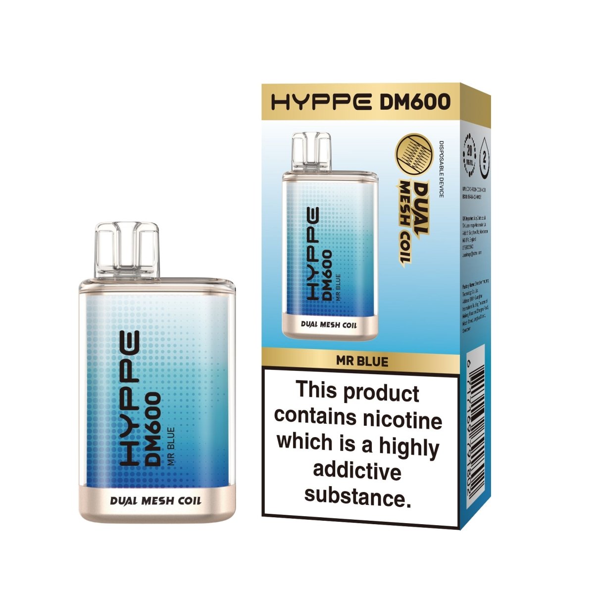 Hyppe DM600 Crystal Disposable Vape Pod (BOX OF 10)