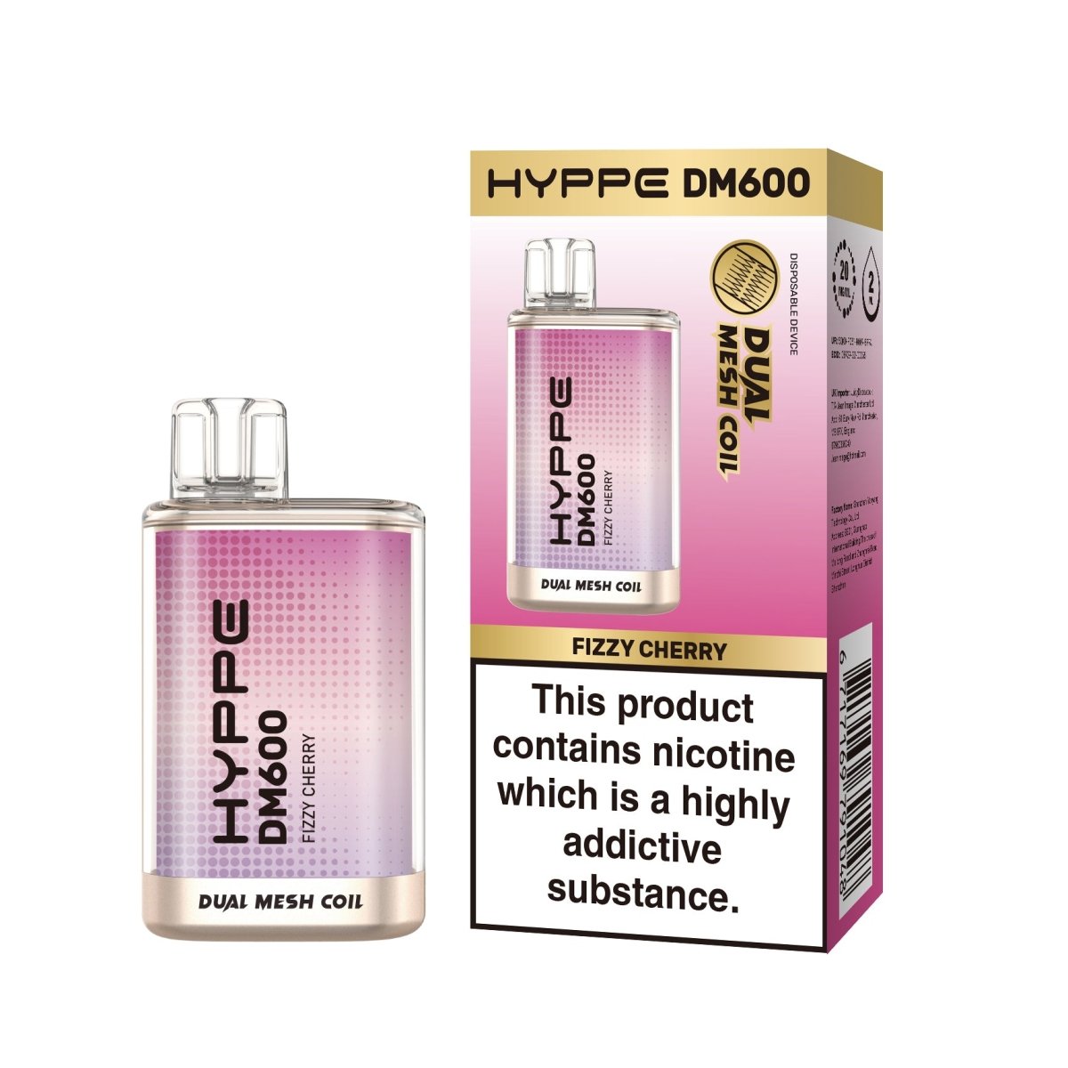 Hyppe DM600 Crystal Disposable Vape Pod (BOX OF 10)