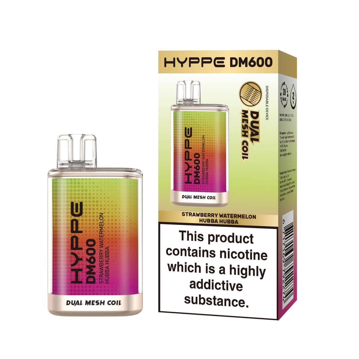 Hyppe DM600 Crystal Disposable Vape Pod (BOX OF 10)