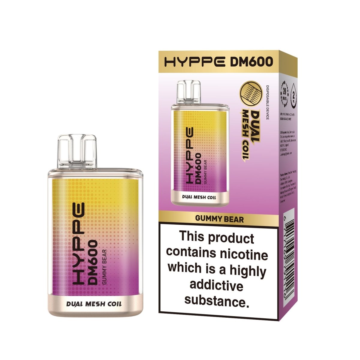 Hyppe DM600 Crystal Disposable Vape Pod (BOX OF 10)