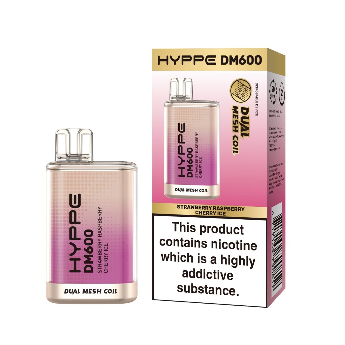 Hyppe DM600 Crystal Disposable Vape Pod (BOX OF 10)