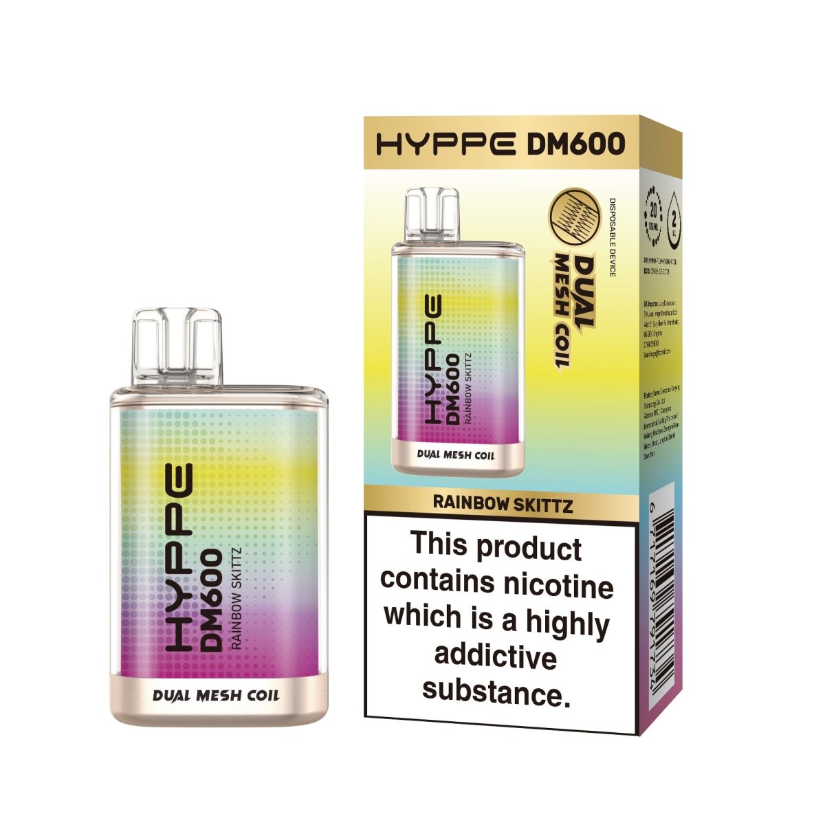 Hyppe DM600 Crystal Disposable Vape Pod (BOX OF 10)