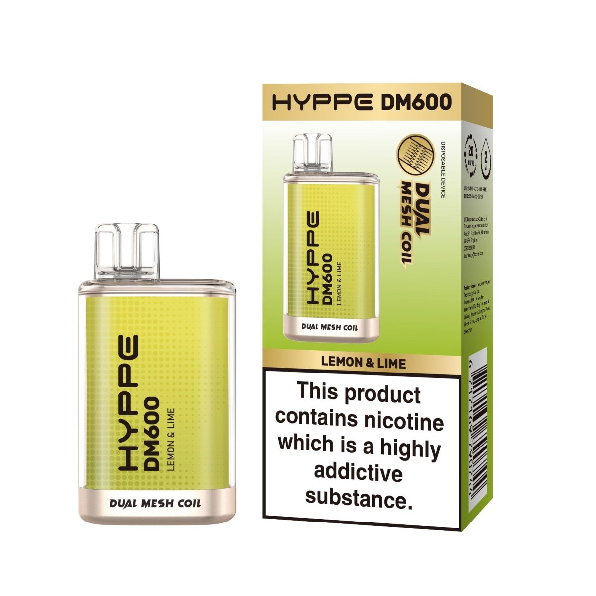 Hyppe DM600 Crystal Disposable Vape Pod (BOX OF 10)