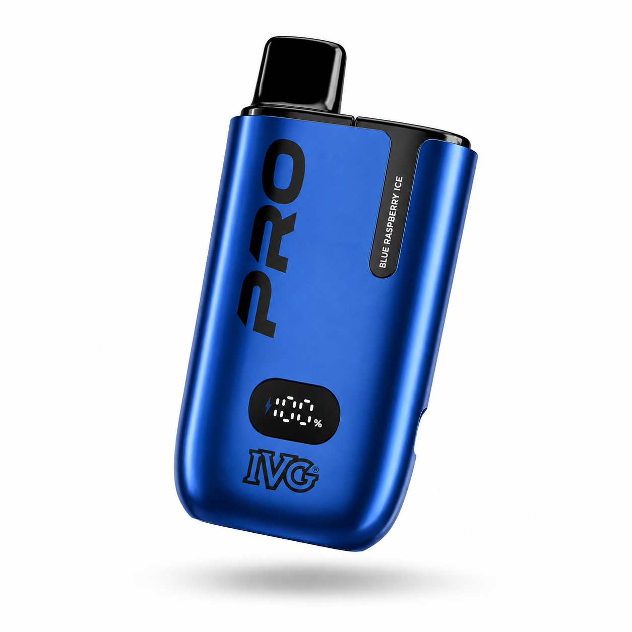 IVG Pro 10K rechargeable vape device with digital battery display on a clean white background.