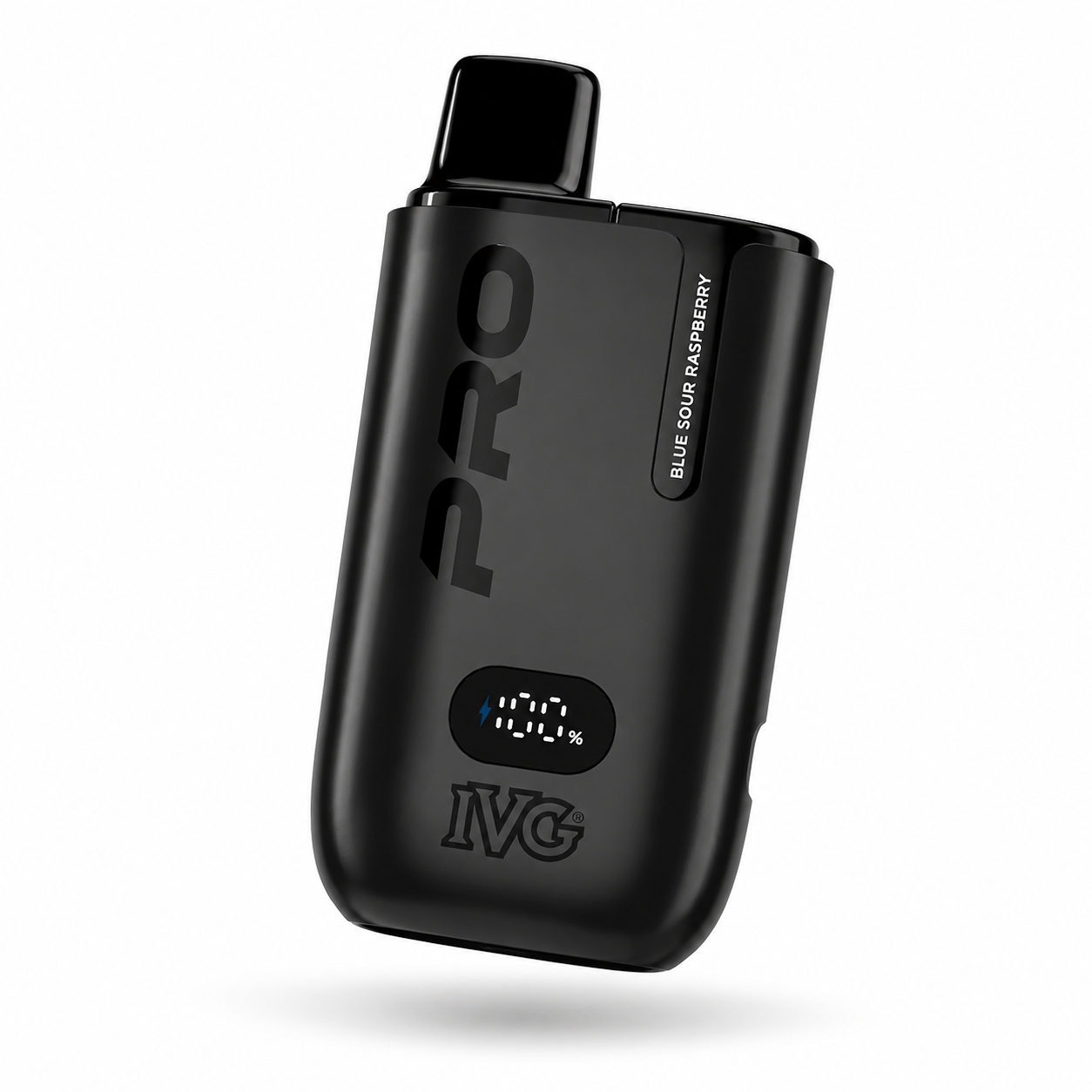 IVG Pro 10K rechargeable vape device with digital battery display on a clean white background.