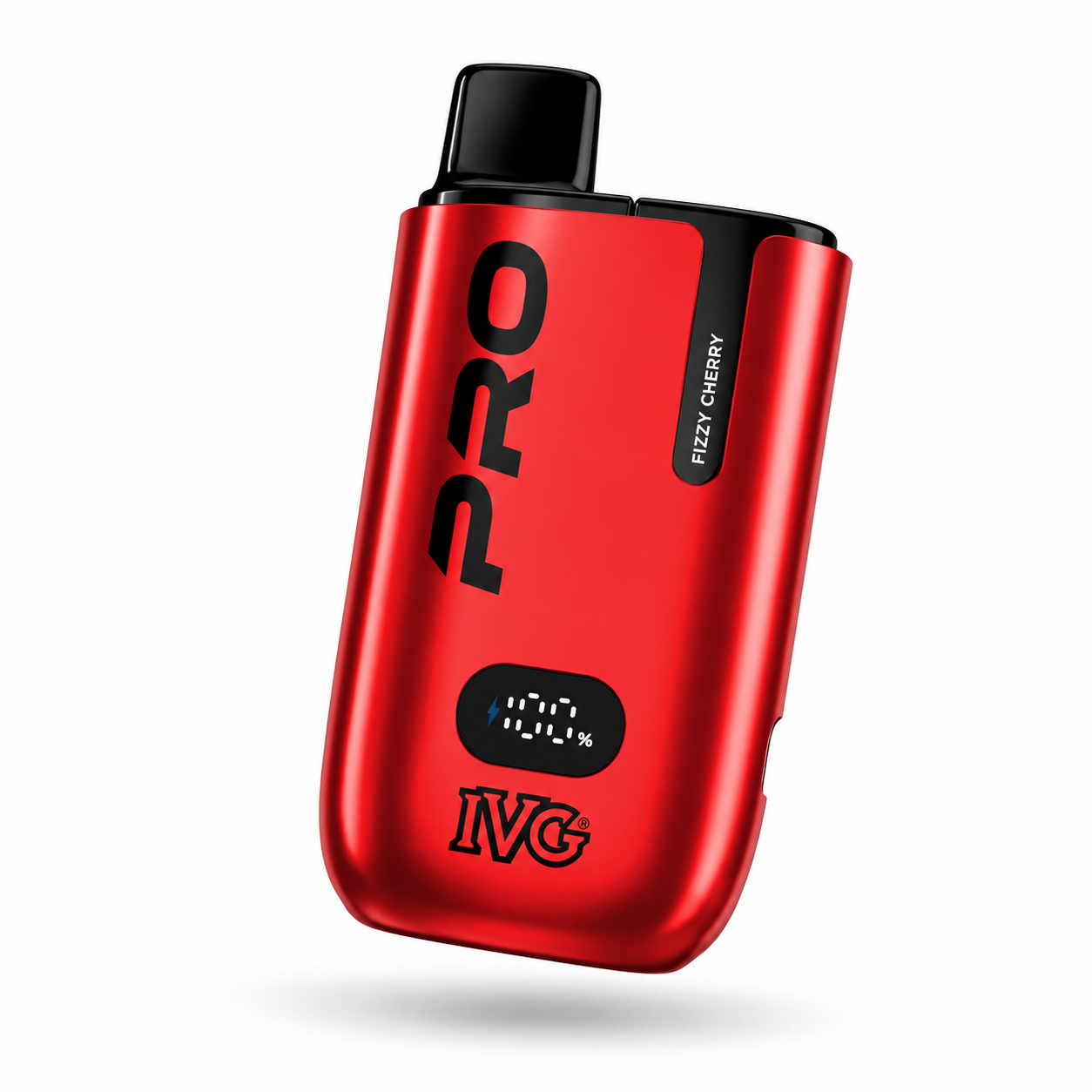 IVG Pro 10K rechargeable vape device with digital battery display on a clean white background.
