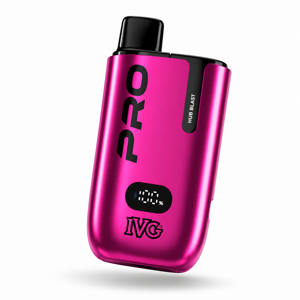 IVG Pro 10K rechargeable vape device with digital battery display on a clean white background.