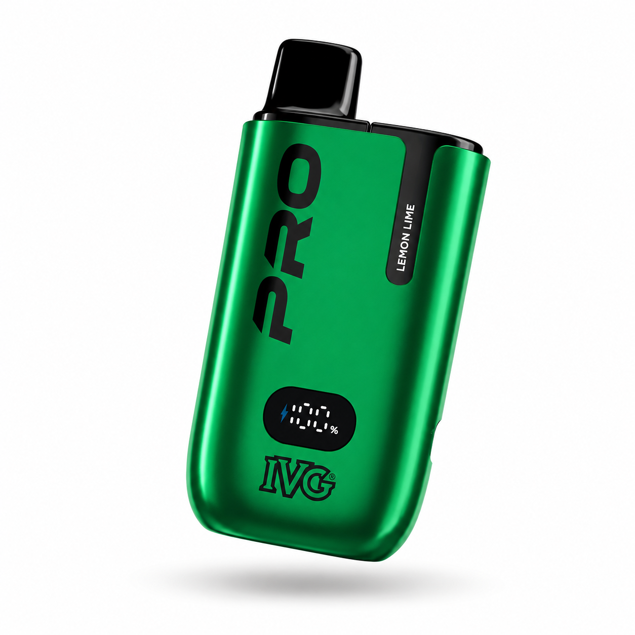 IVG Pro 10K rechargeable vape device with digital battery display on a clean white background.