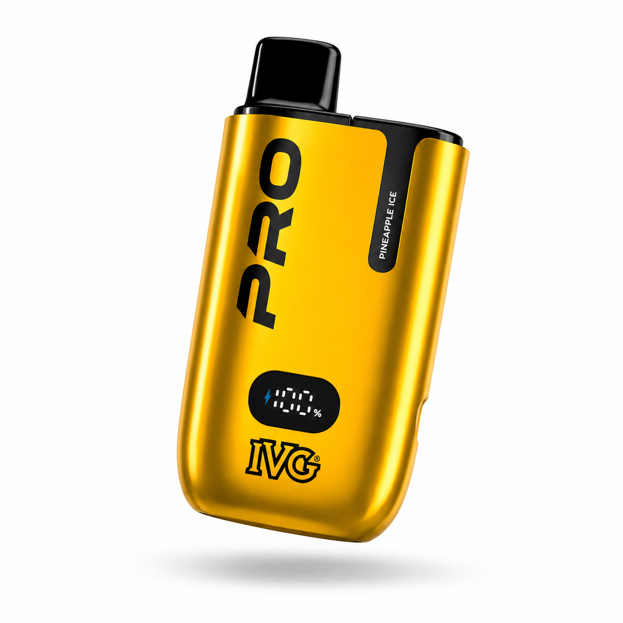 IVG Pro 10K rechargeable vape device with digital battery display on a clean white background.
