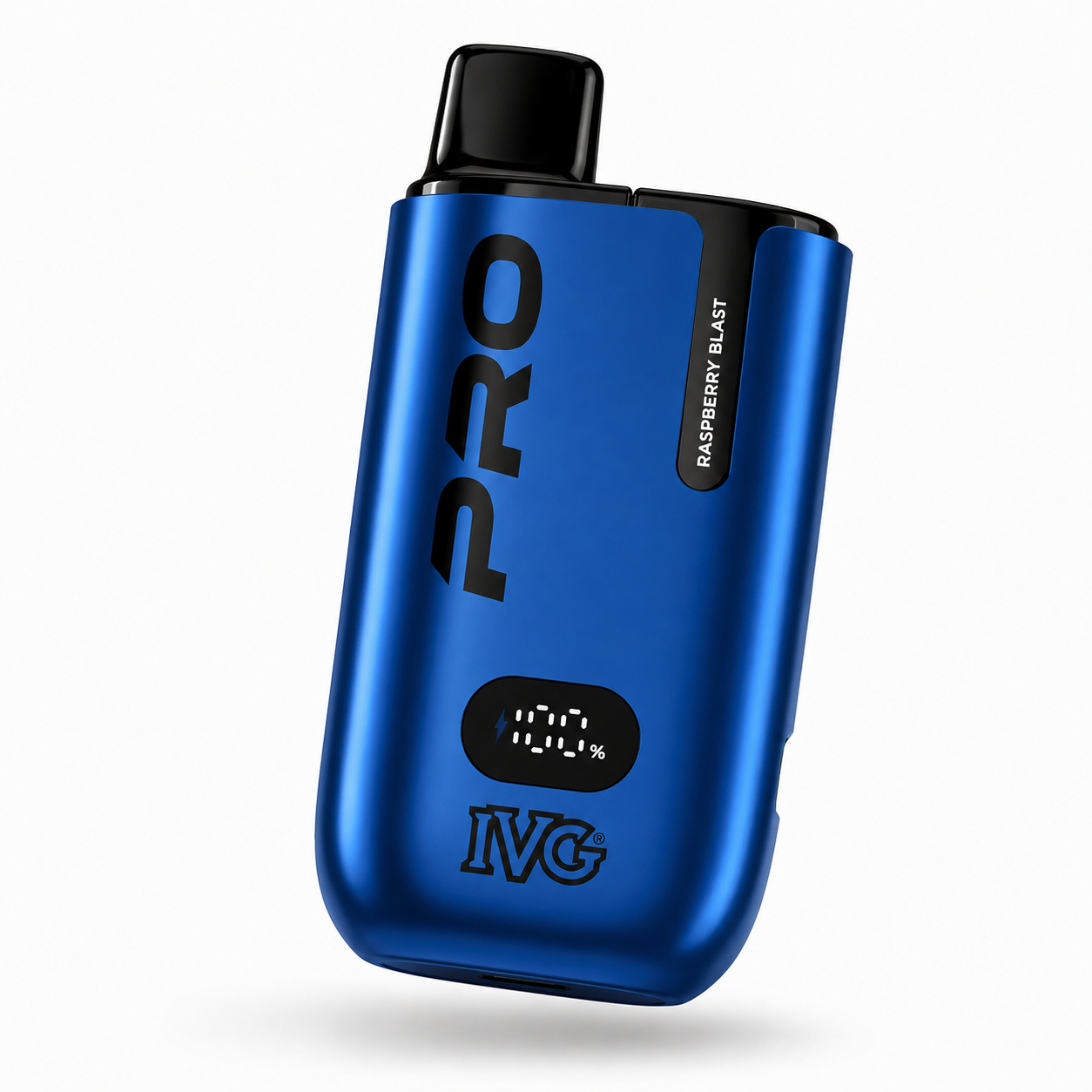 IVG Pro 10K rechargeable vape device with digital battery display on a clean white background.