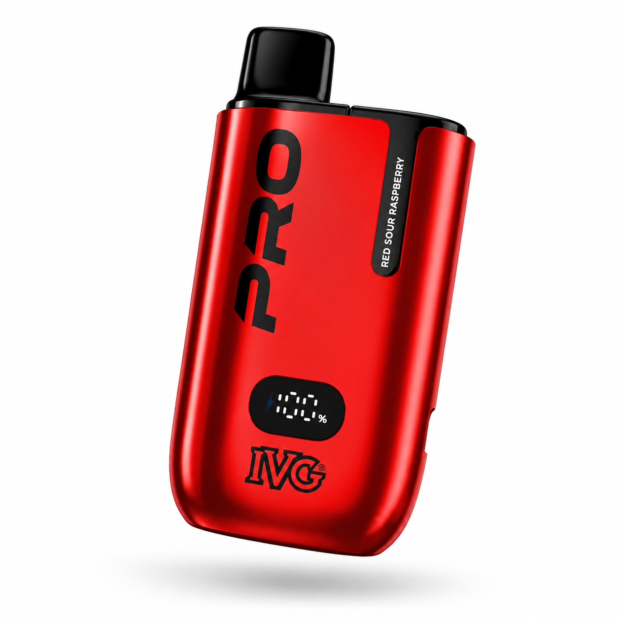 IVG Pro 10K rechargeable vape device with digital battery display on a clean white background.