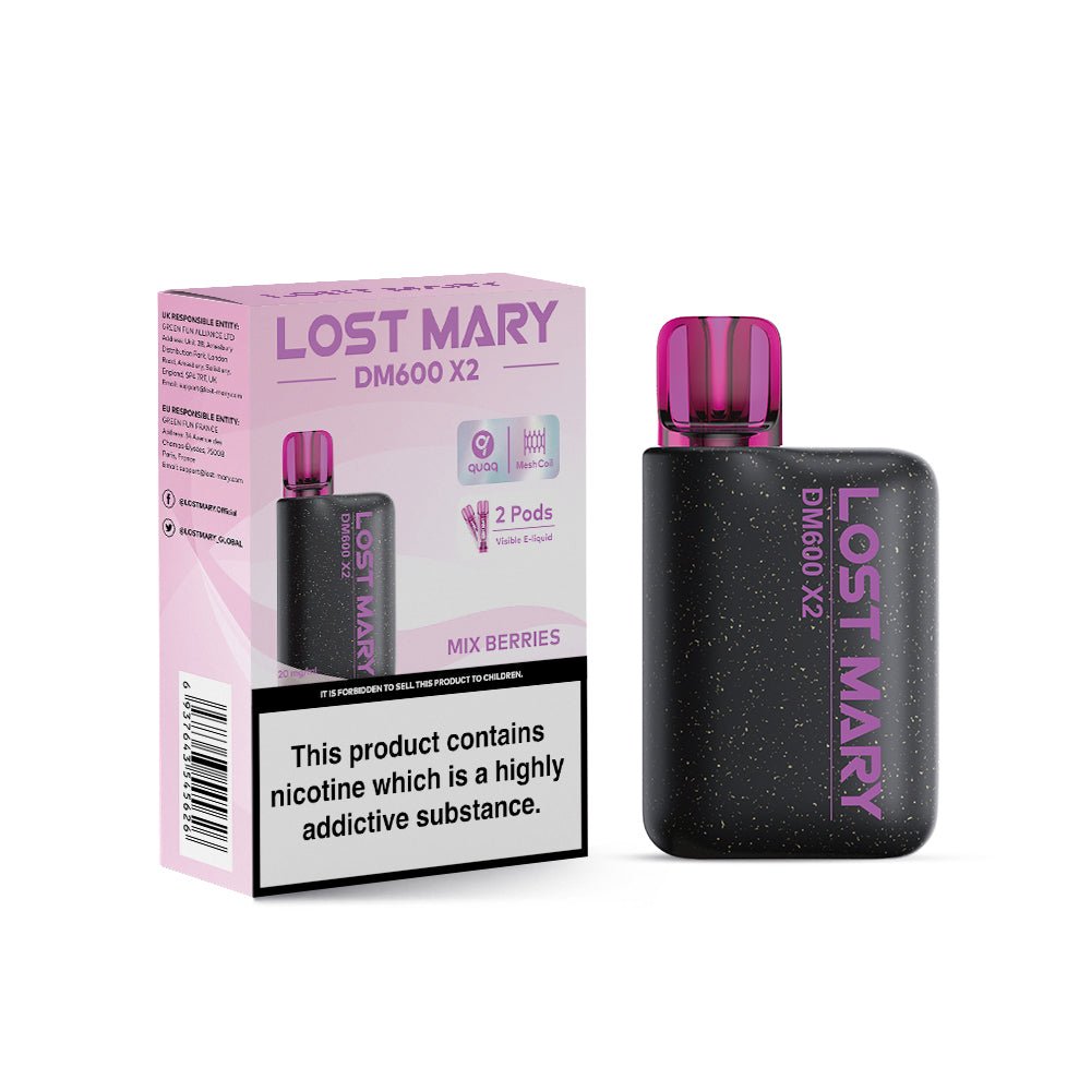 Lost Mary DM600 X2 1200 Puffs Disposable Vape (Box of 10)