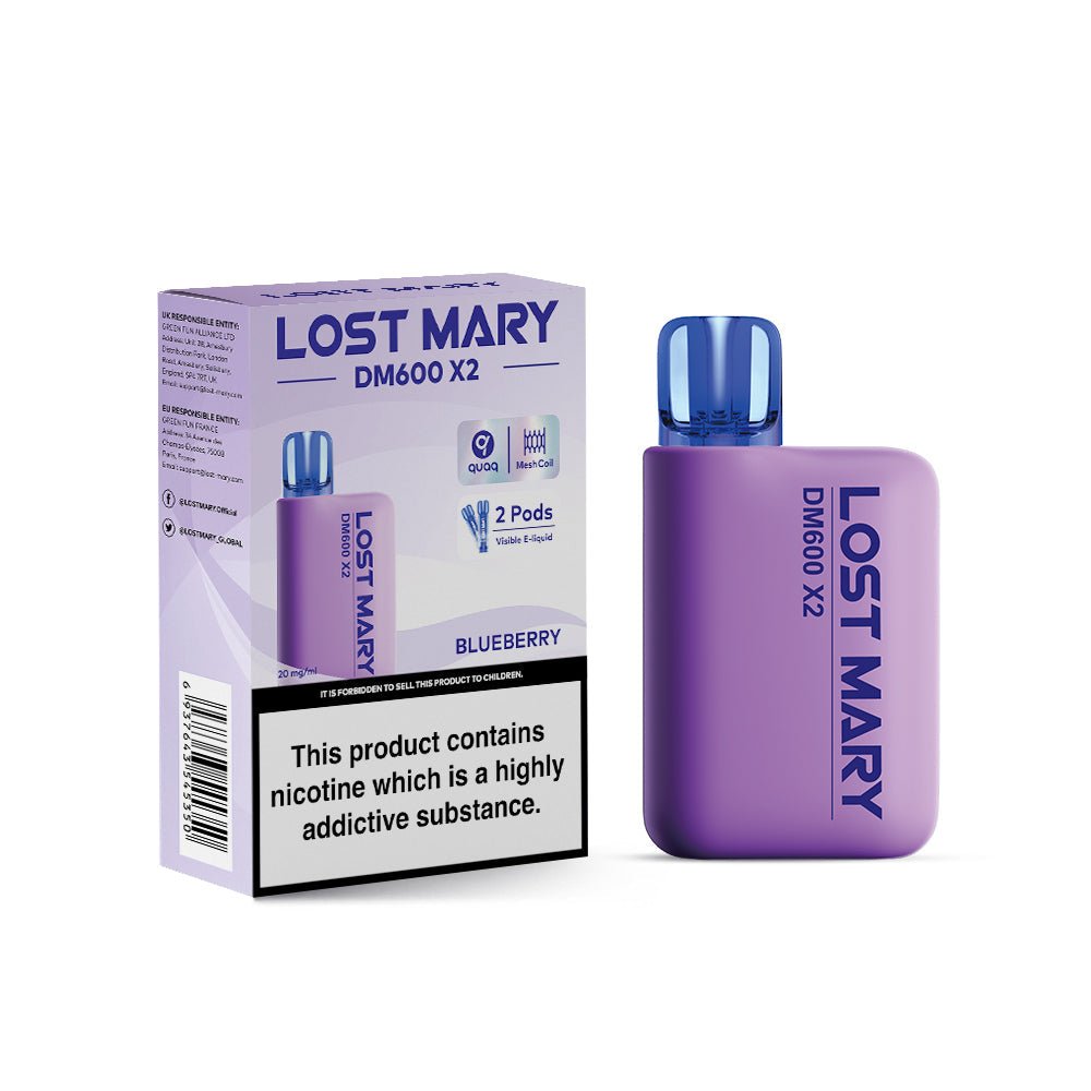 Lost Mary DM600 X2 1200 Puffs Disposable Vape (Box of 10)