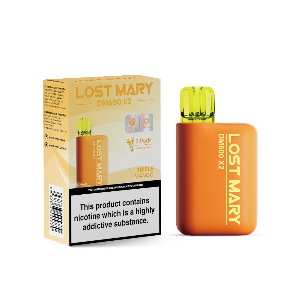 Lost Mary DM600 X2 1200 Puffs Disposable Vape (Box of 10)