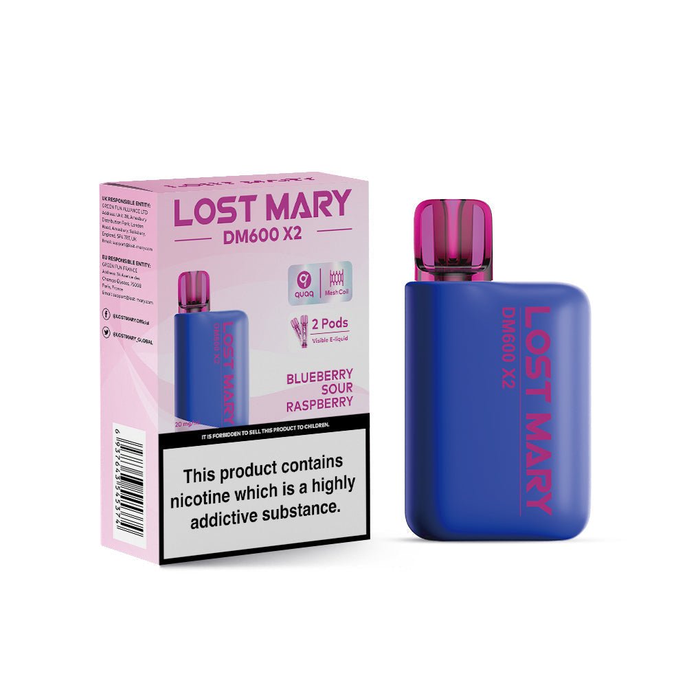 Lost Mary DM600 X2 1200 Puffs Disposable Vape (Box of 10)