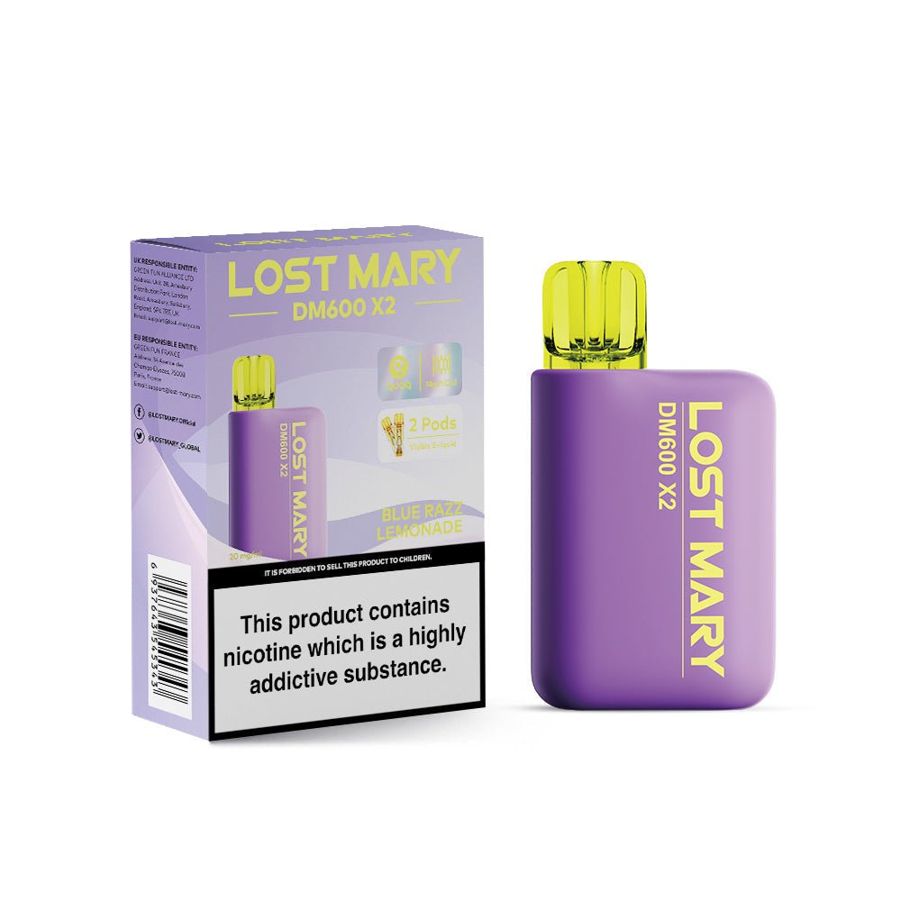 Lost Mary DM600 X2 1200 Puffs Disposable Vape (Box of 10)