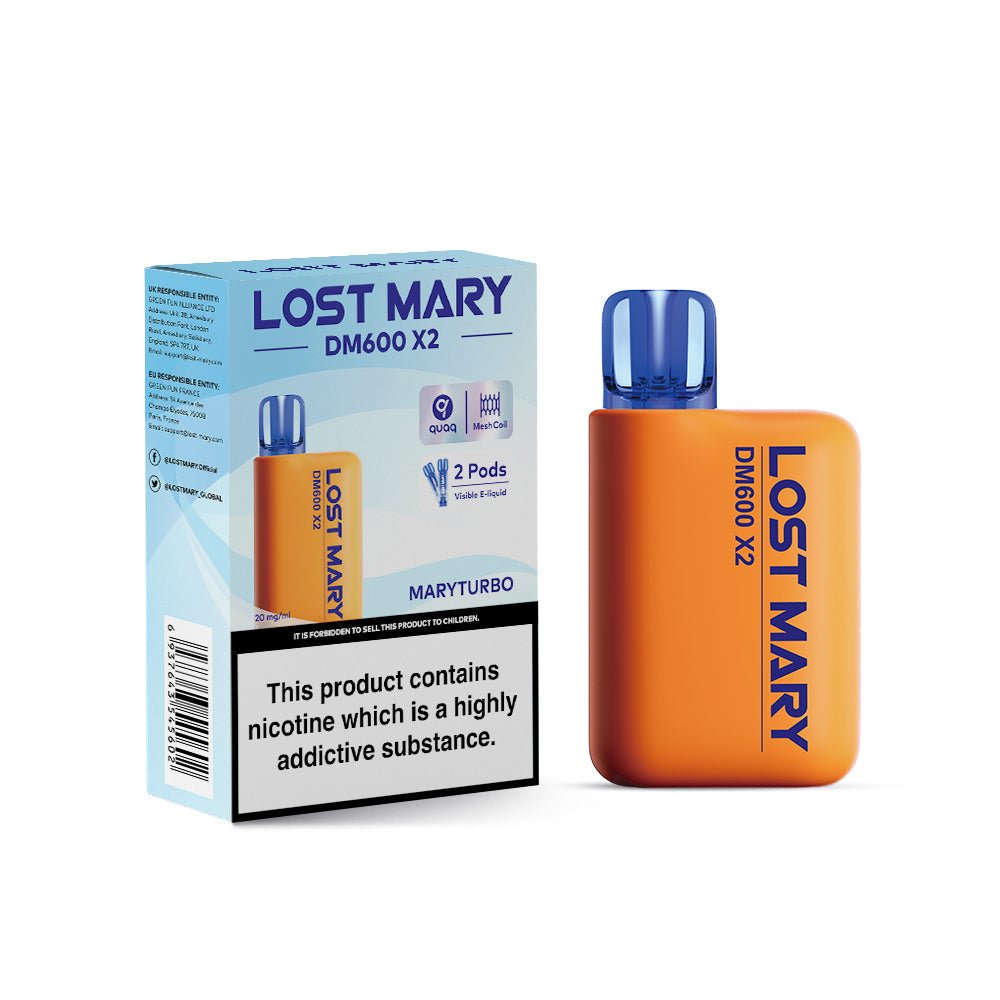 Lost Mary DM600 X2 1200 Puffs Disposable Vape (Box of 10)