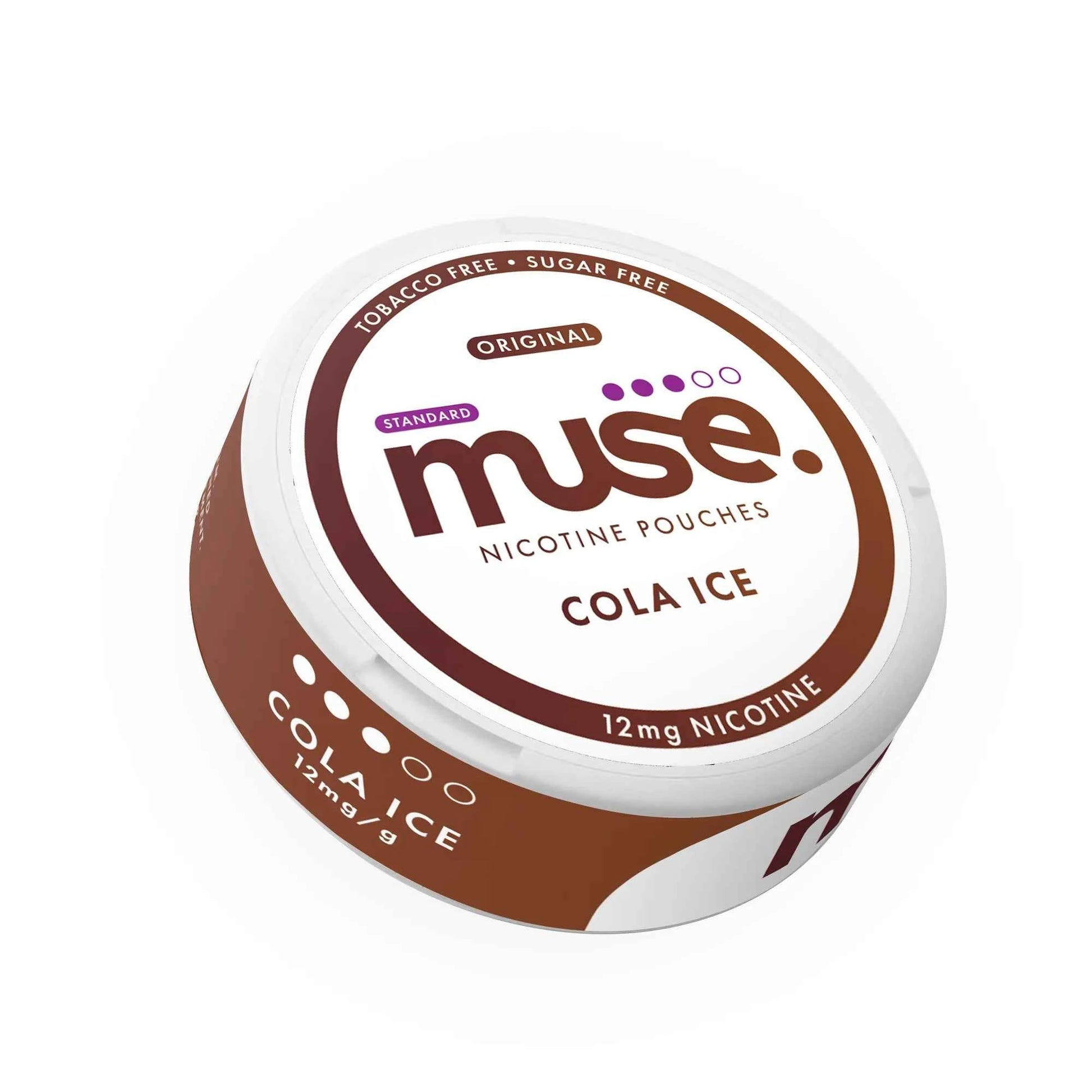 Muse Nicotine Pouches shown in a slim round container on a clean white background.