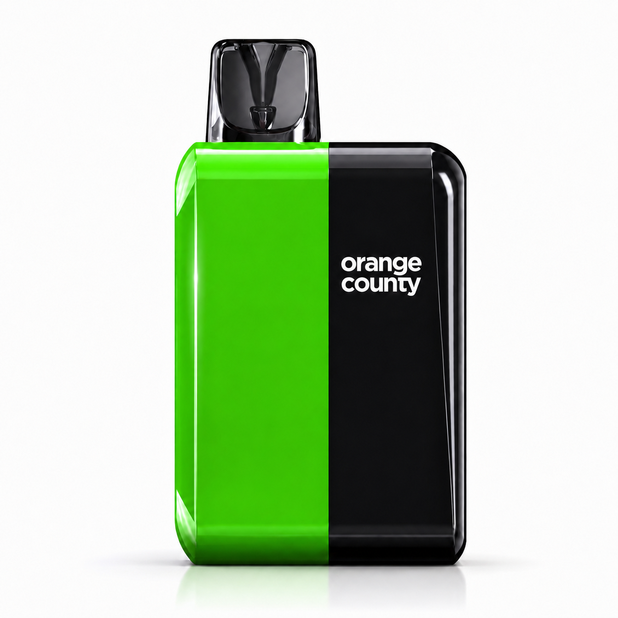 Orange County 2000mg CBD and CBG vape device displayed clearly with premium pod design and assorted flavour options.