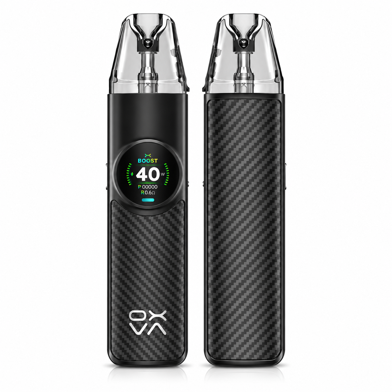 OXVA NeXlim device kit displayed on a pure white background with clear device and branding details.