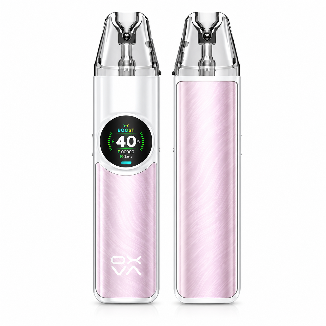 OXVA NeXlim device kit displayed on a pure white background with clear device and branding details.