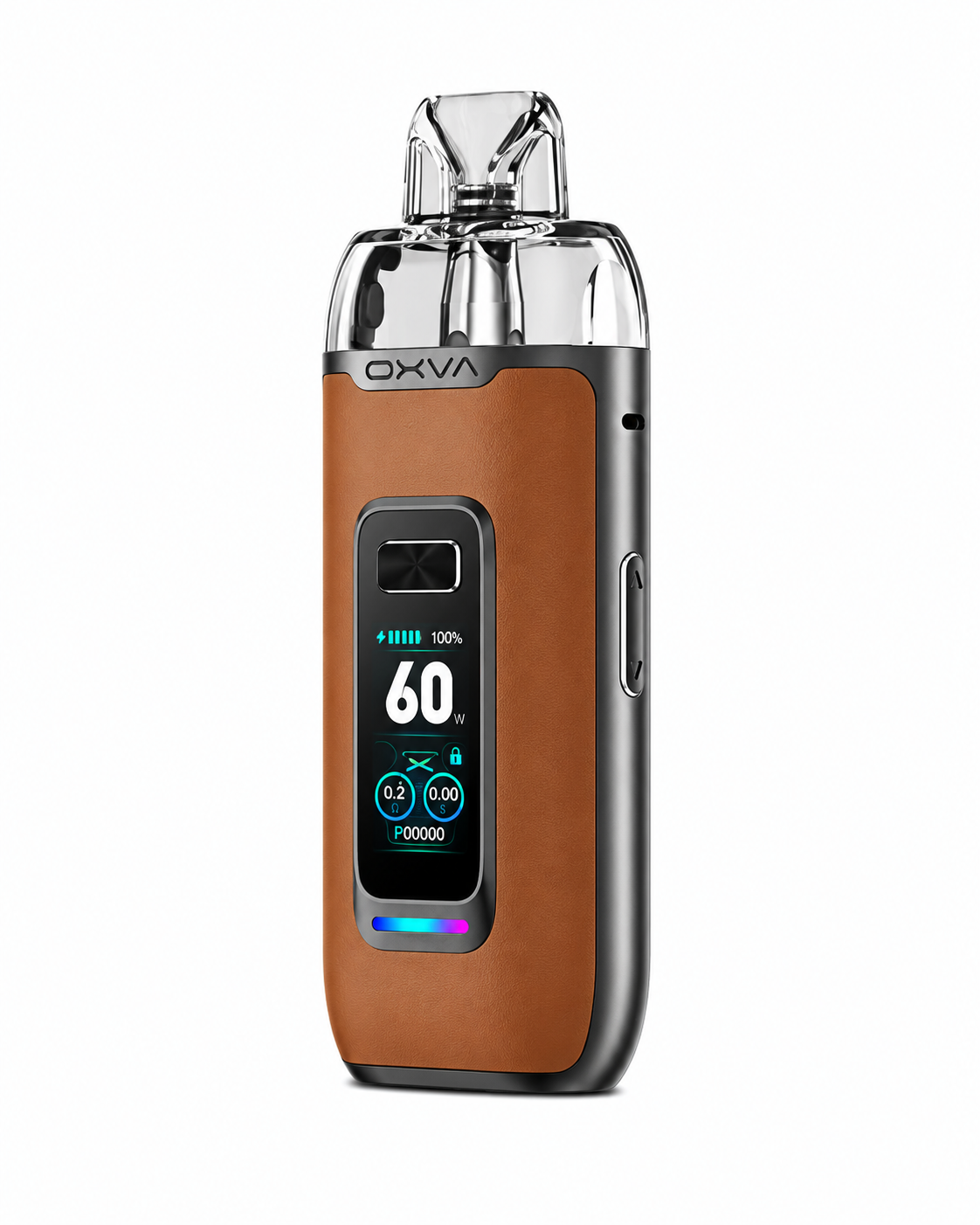 OXVA VPrime device displayed on a pure white background with clear device and branding details.
