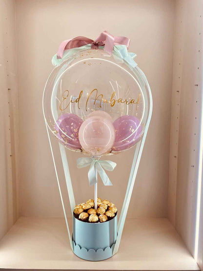 Luxury Personalised Flower Bouquet Balloons Bento Cakes & Cupcakes Gift Set