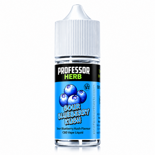 Professor Herb liquid shortfill displayed on a pure white background with clear bottle and label detailing.