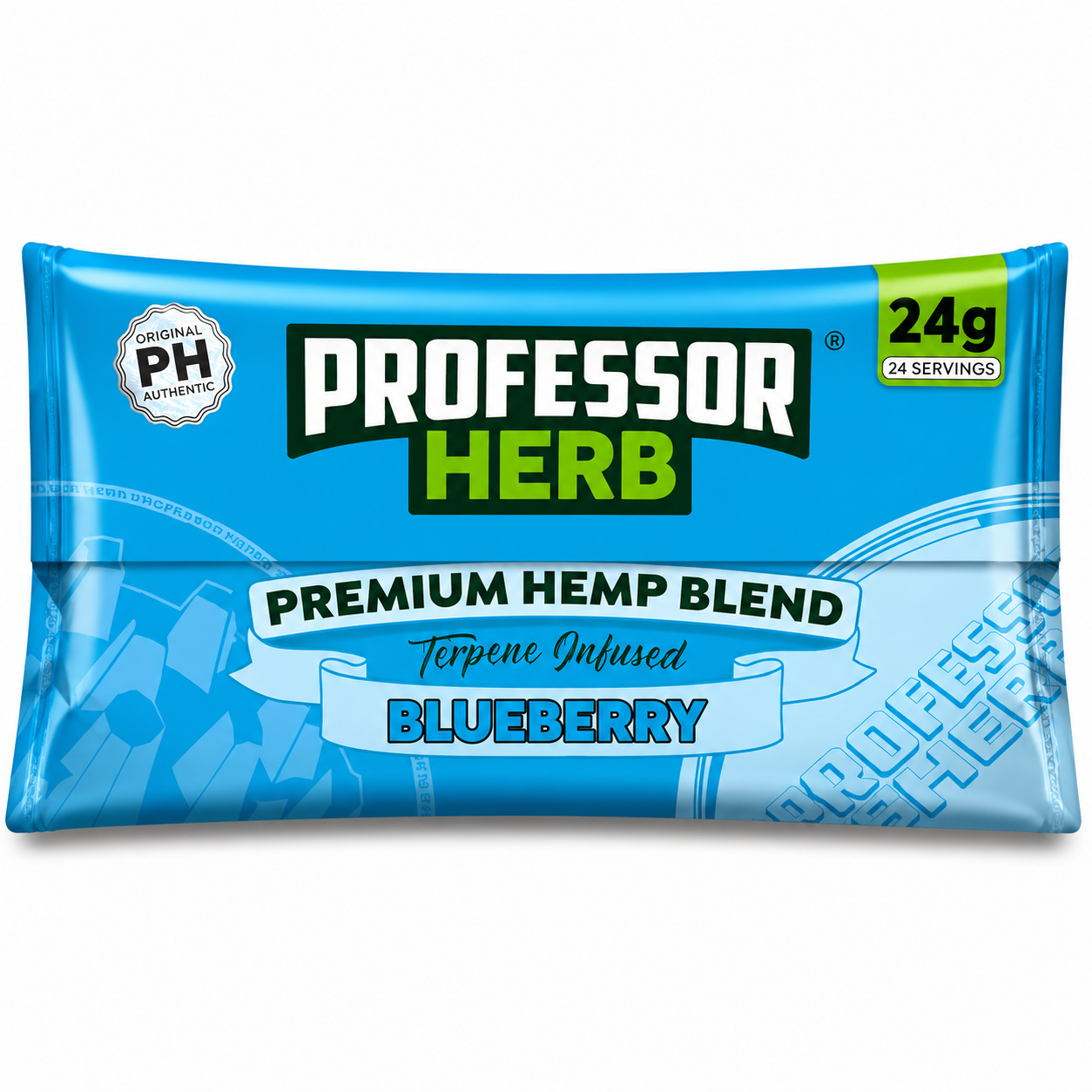 Professor Herb pouch displayed on a pure white background with clear packaging and branding details.