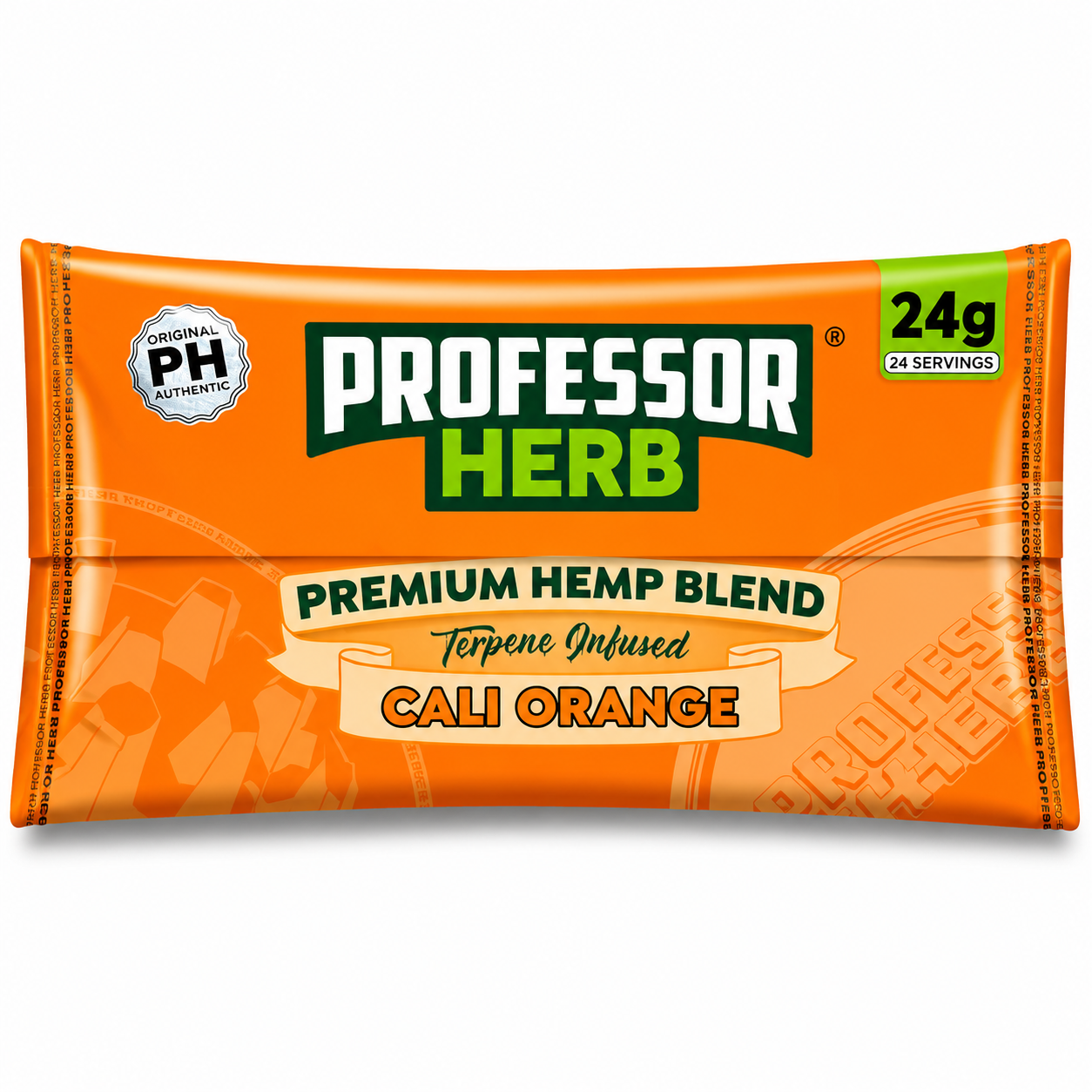 Professor Herb pouch displayed on a pure white background with clear packaging and branding details.