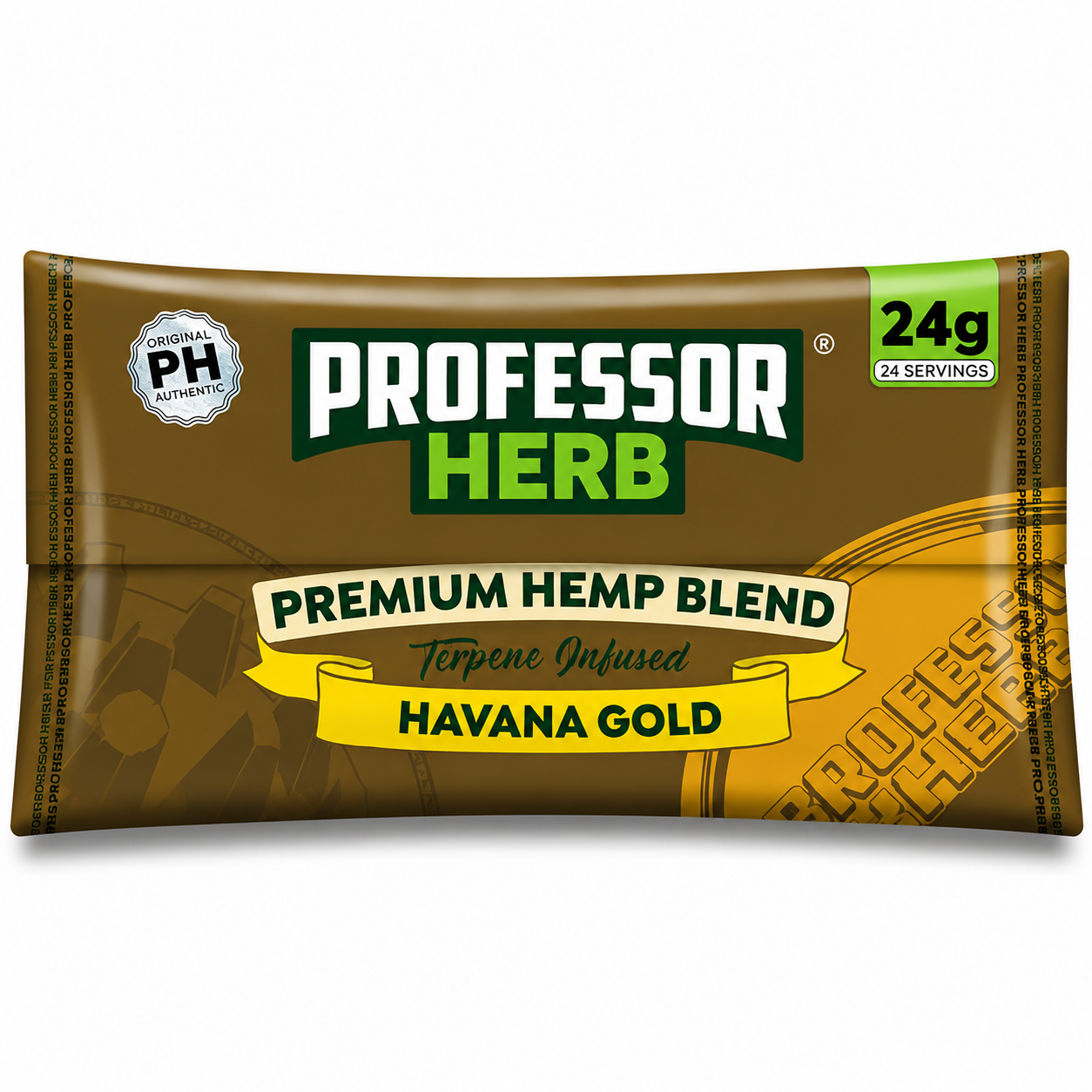 Professor Herb pouch displayed on a pure white background with clear packaging and branding details.