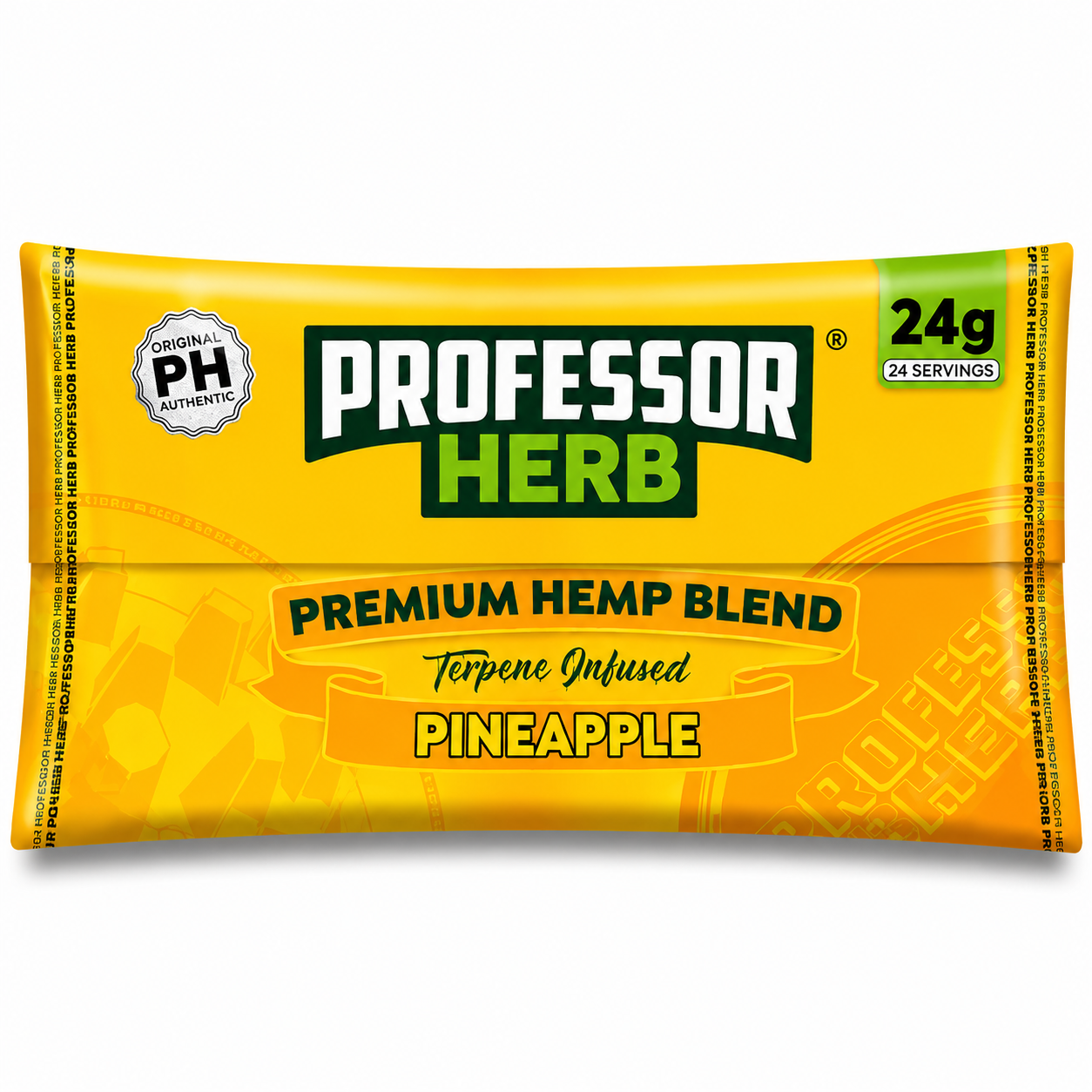 Professor Herb pouch displayed on a pure white background with clear packaging and branding details.
