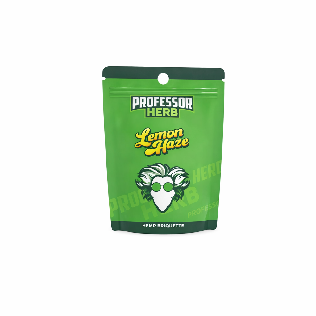Professor Herb Briquette displayed on a pure white background with clear packaging and branding details.