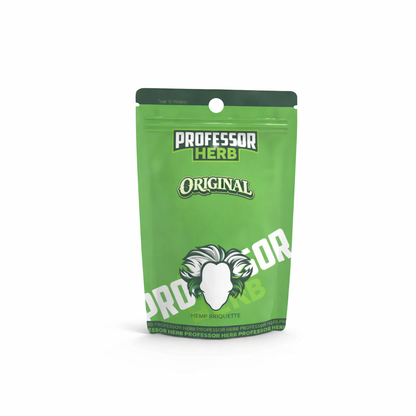 Professor Herb Briquette displayed on a pure white background with clear packaging and branding details.